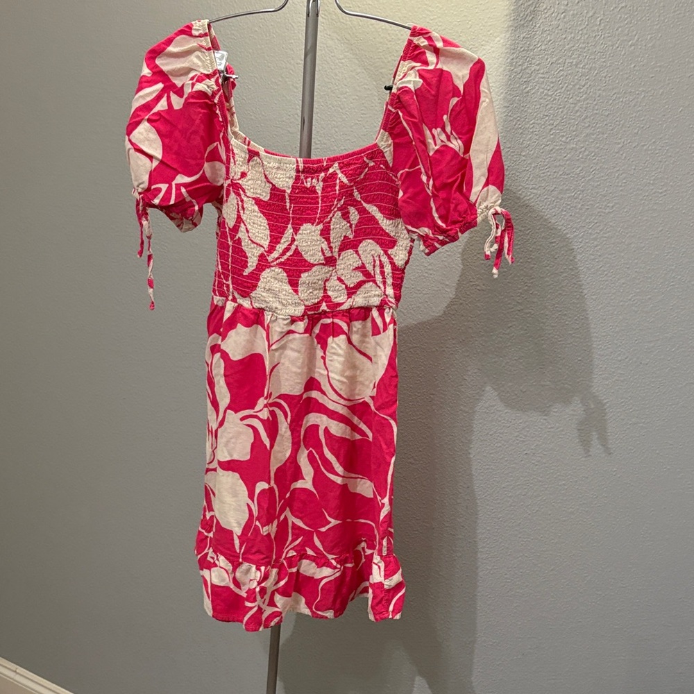 Lily Rose Pink and Cream Puff Sleeve Blouse mini floral - Picture 3 of 4